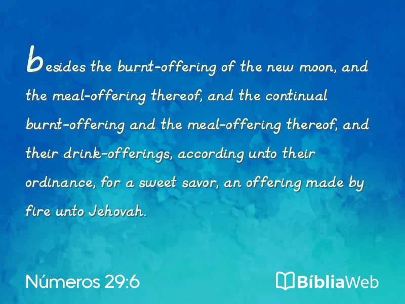 Números 29:6 em imagem para compartilhar