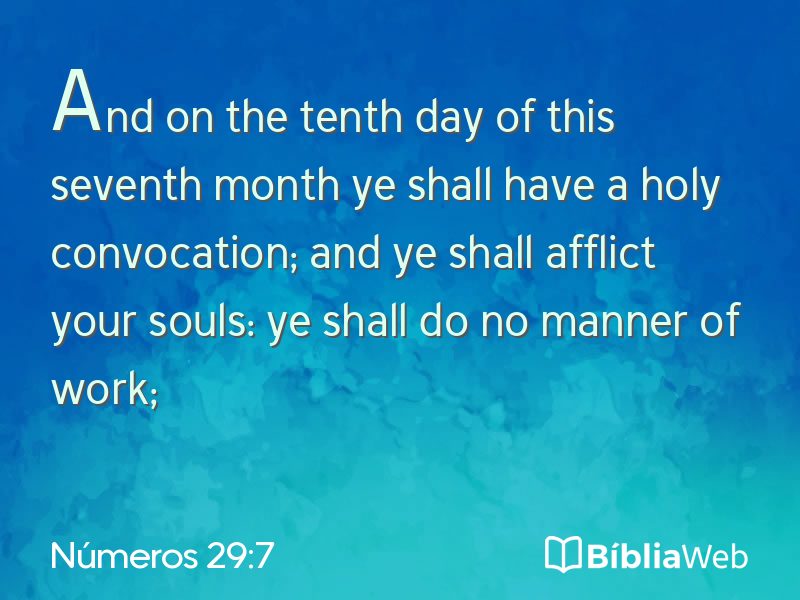 Números 29:7 em imagem para compartilhar