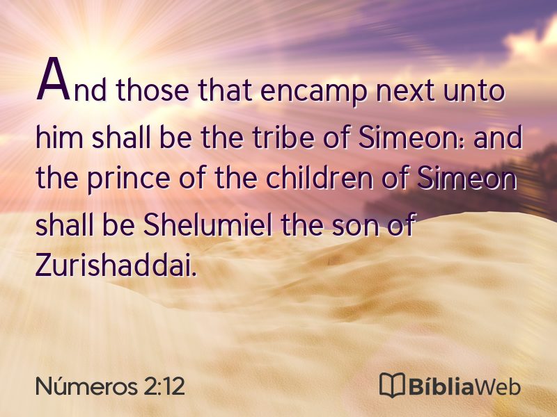 Números 2:12 em imagem para compartilhar