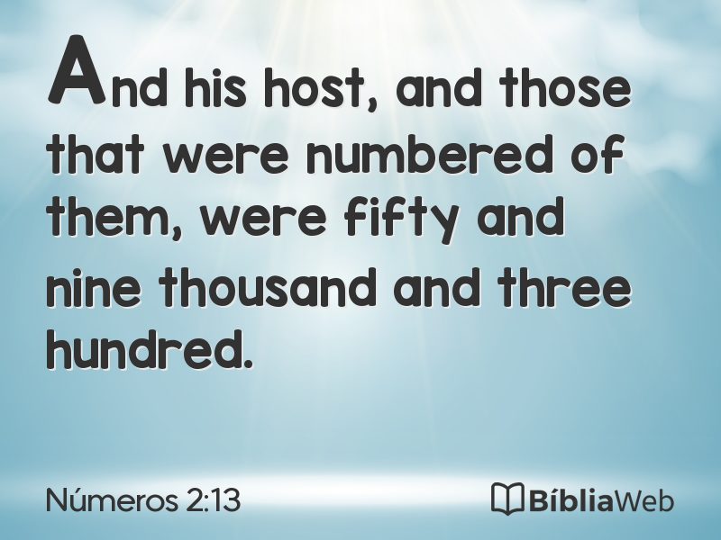 Números 2:13 em imagem para compartilhar