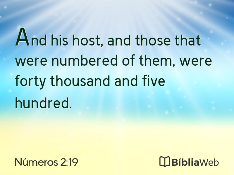 Números 2:19 em imagem para compartilhar