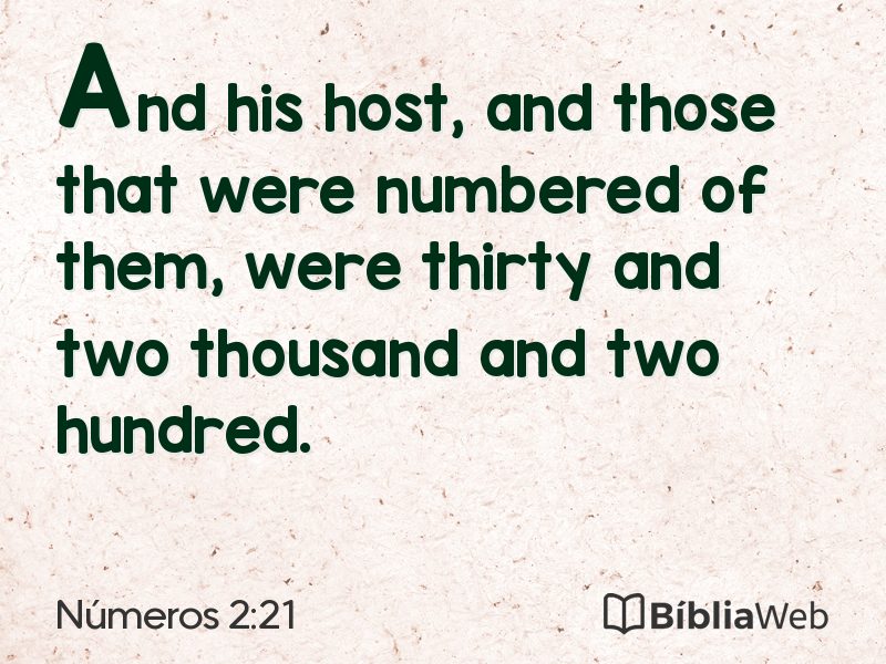 Números 2:21 em imagem para compartilhar