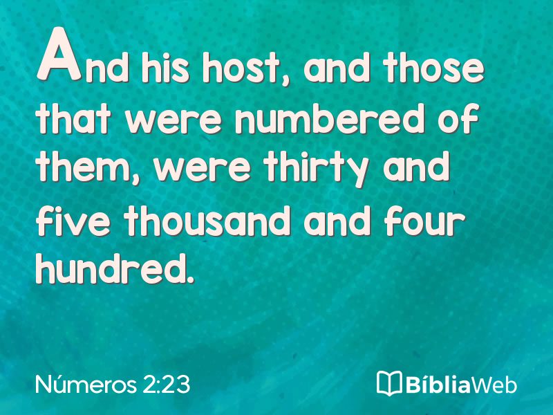 Números 2:23 em imagem para compartilhar
