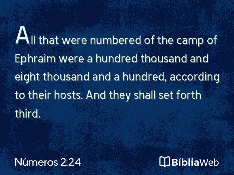 Números 2:24 em imagem para compartilhar