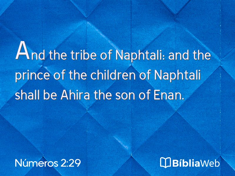 Números 2:29 em imagem para compartilhar