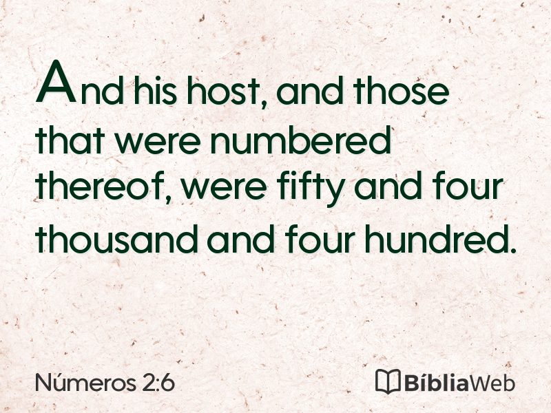 Números 2:6 em imagem para compartilhar