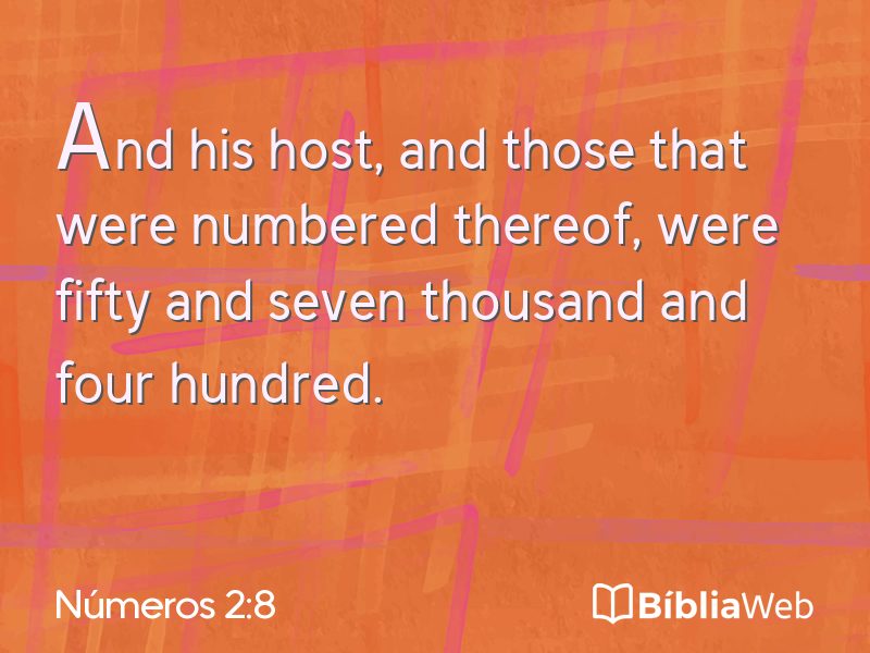 Números 2:8 em imagem para compartilhar