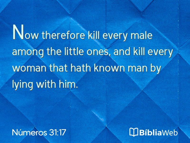 Números 31:17 em imagem para compartilhar