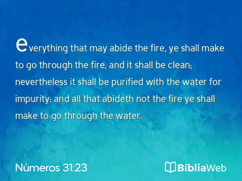 Números 31:23 em imagem para compartilhar