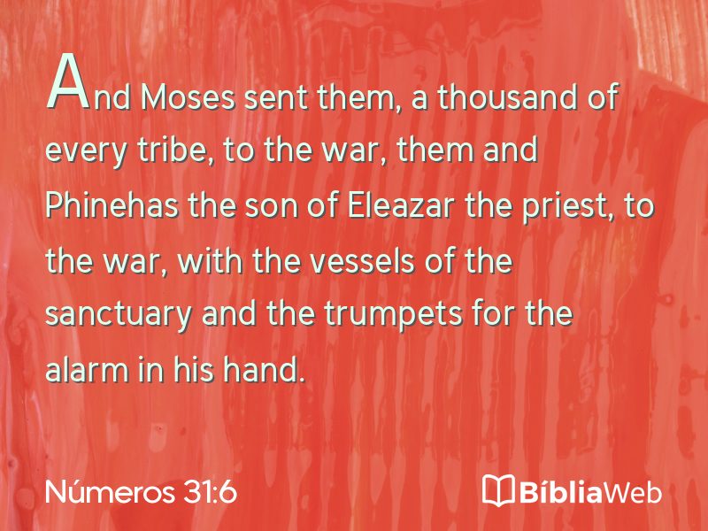 Números 31:6 em imagem para compartilhar