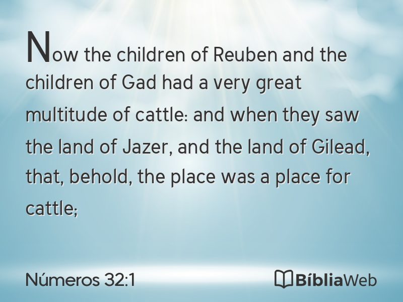 Números 32:1 em imagem para compartilhar