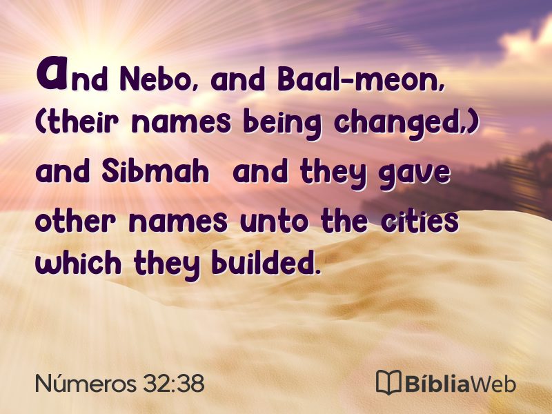 Números 32:38 em imagem para compartilhar
