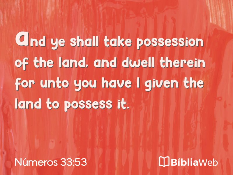 Números 33:53 em imagem para compartilhar