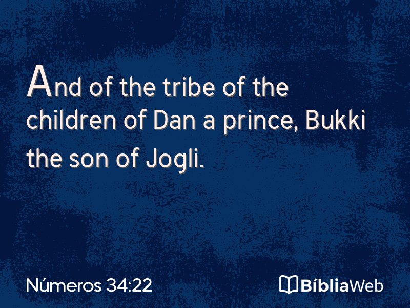 Números 34:22 em imagem para compartilhar