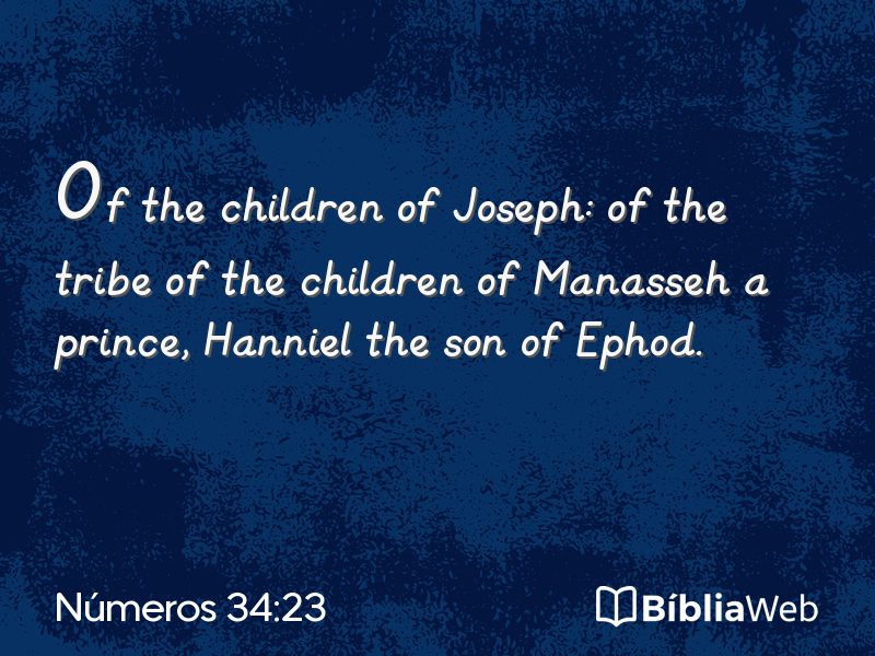 Números 34:23 em imagem para compartilhar