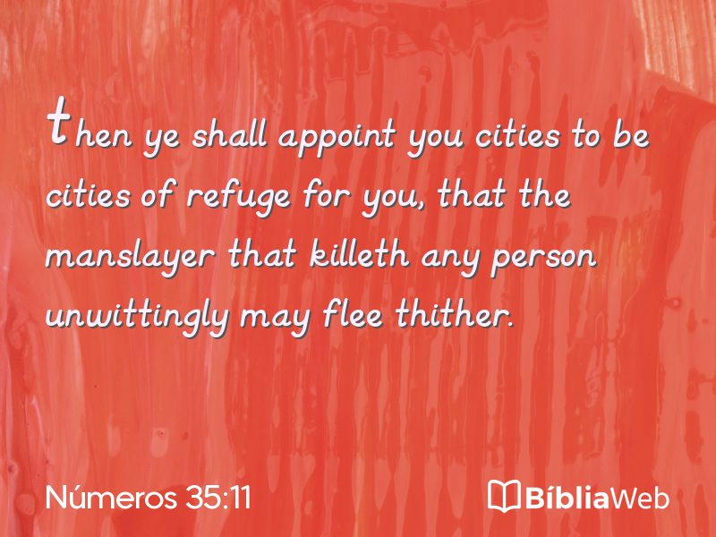 Números 35:11 em imagem para compartilhar