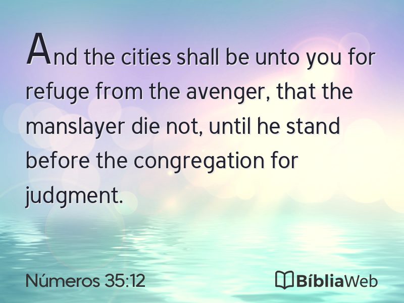 Números 35:12 em imagem para compartilhar