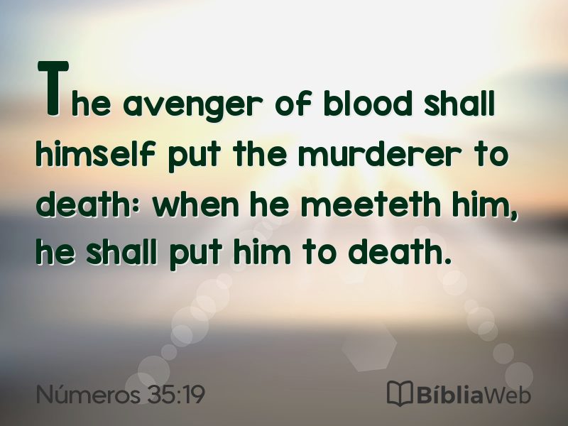 Números 35:19 em imagem para compartilhar