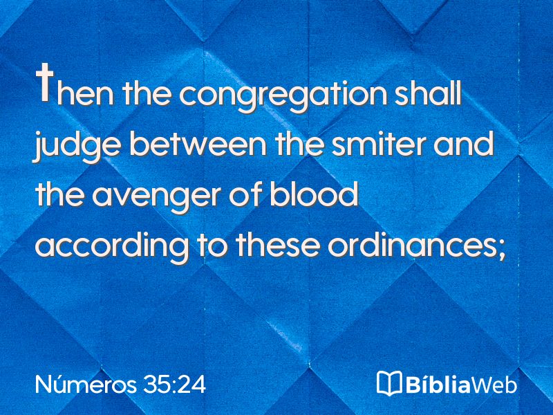 Números 35:24 em imagem para compartilhar