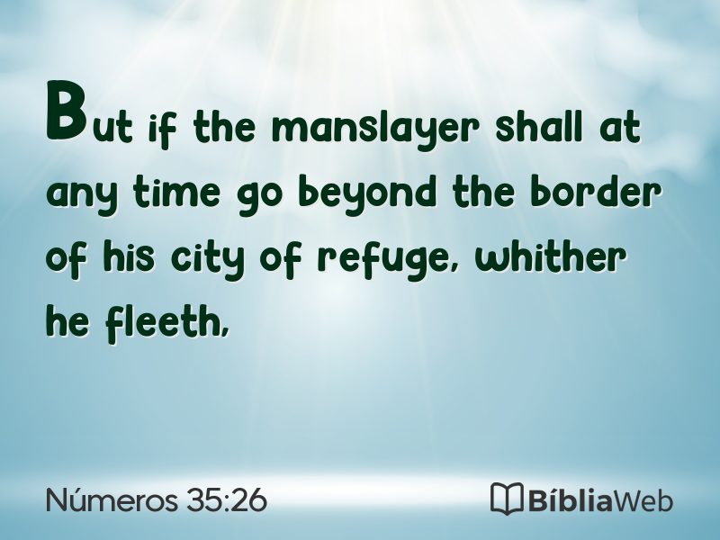 Números 35:26 em imagem para compartilhar