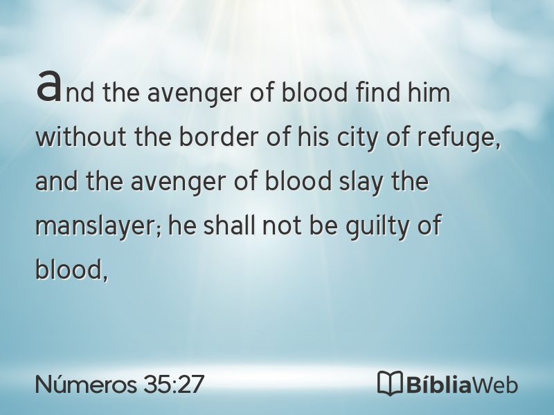 Números 35:27 em imagem para compartilhar