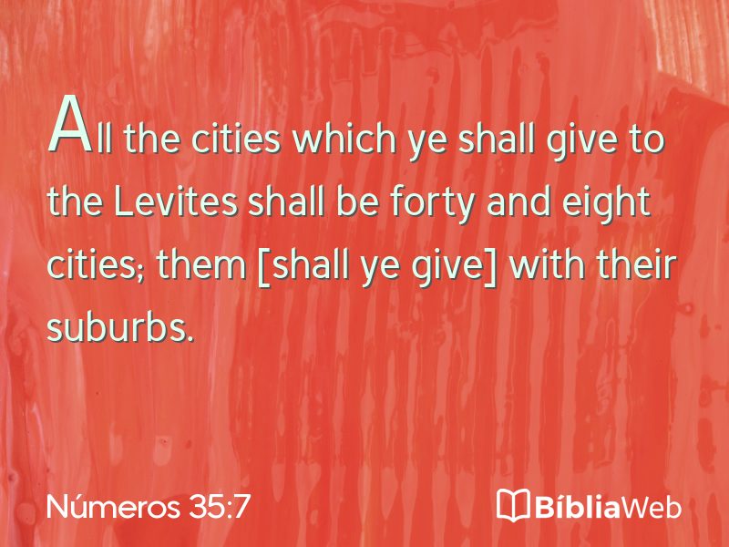 Números 35:7 em imagem para compartilhar
