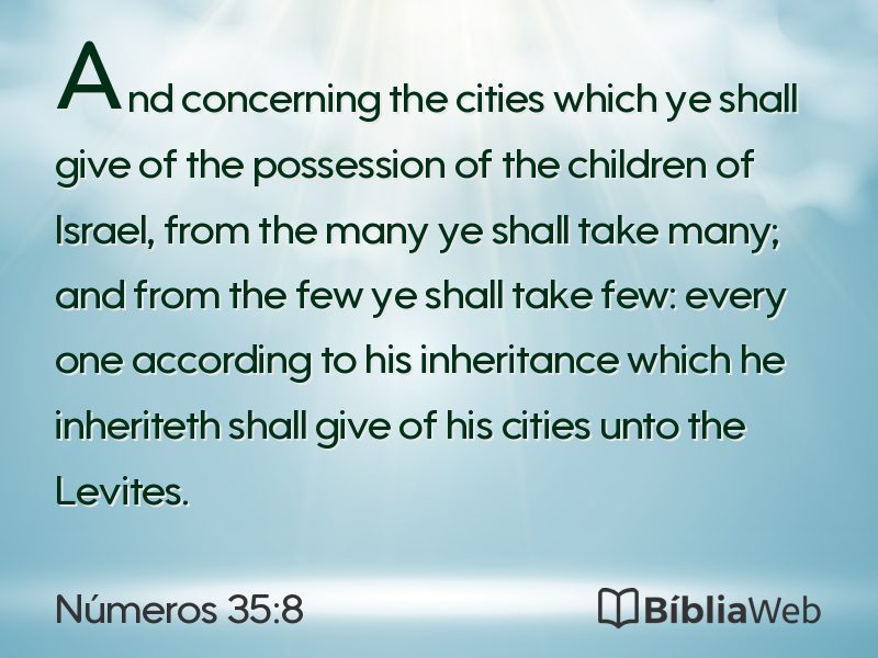Números 35:8 em imagem para compartilhar