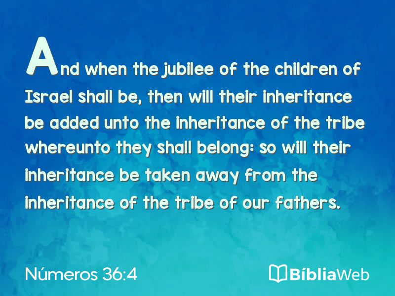 Números 36:4 em imagem para compartilhar