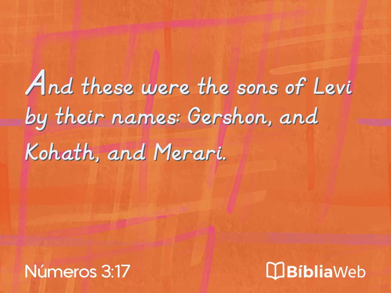 Números 3:17 em imagem para compartilhar