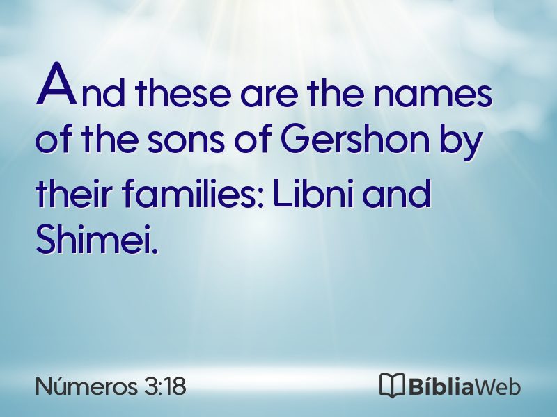 Números 3:18 em imagem para compartilhar