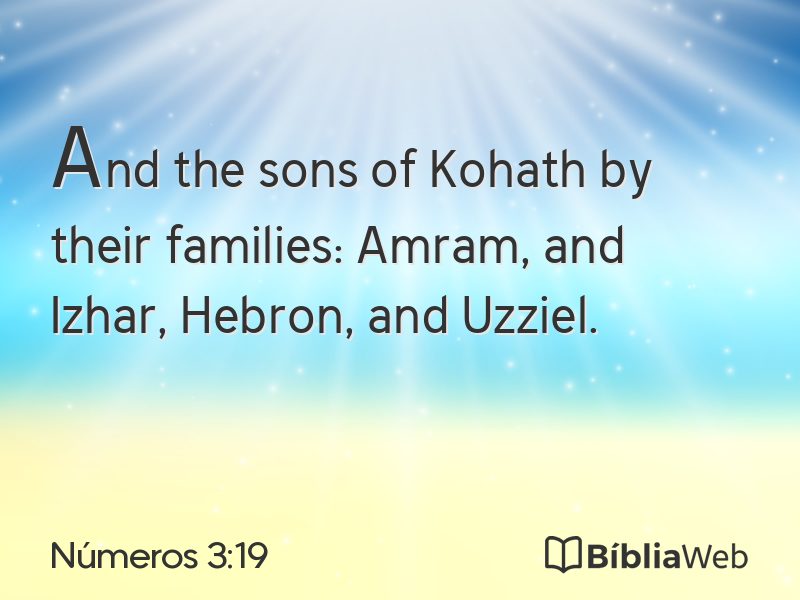 Números 3:19 em imagem para compartilhar