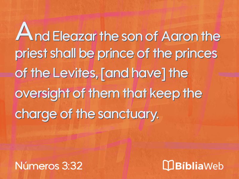 Números 3:32 em imagem para compartilhar