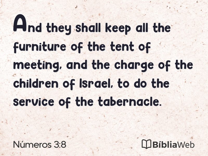 Números 3:8 em imagem para compartilhar