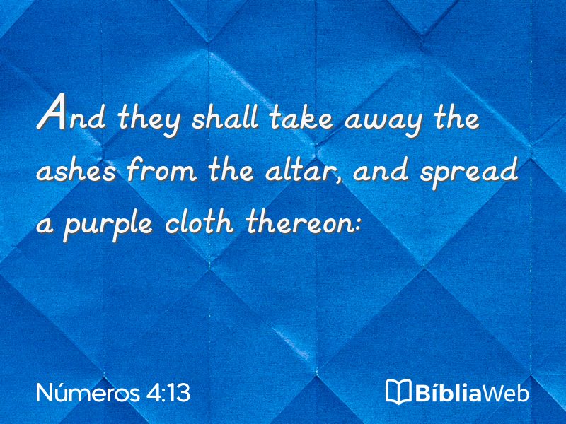 Números 4:13 em imagem para compartilhar