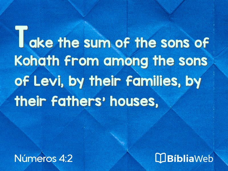 Números 4:2 em imagem para compartilhar