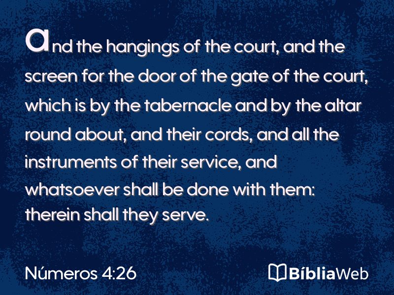 Números 4:26 em imagem para compartilhar