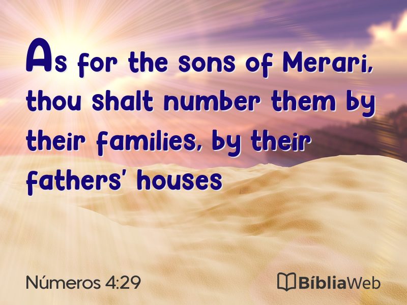 Números 4:29 em imagem para compartilhar