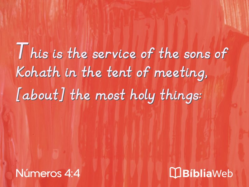 Números 4:4 em imagem para compartilhar