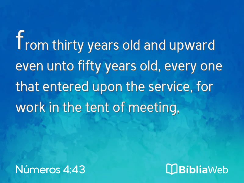 Números 4:43 em imagem para compartilhar