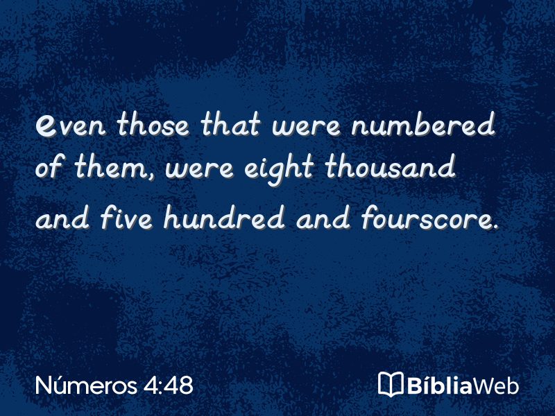 Números 4:48 em imagem para compartilhar