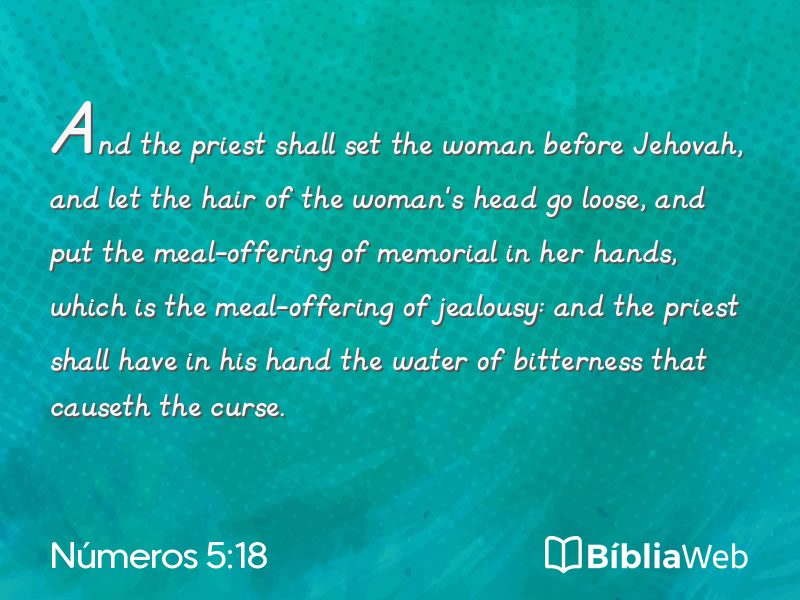 Números 5:18 em imagem para compartilhar
