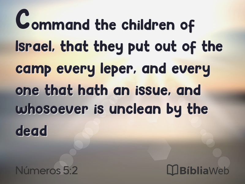 Números 5:2 em imagem para compartilhar