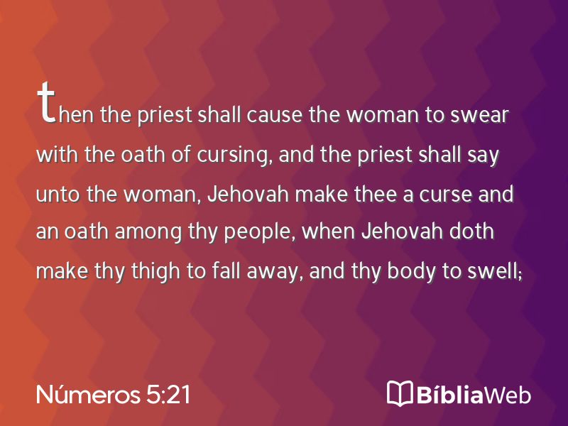 Números 5:21 em imagem para compartilhar