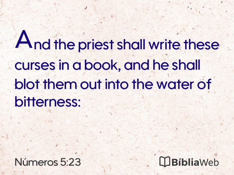 Números 5:23 em imagem para compartilhar