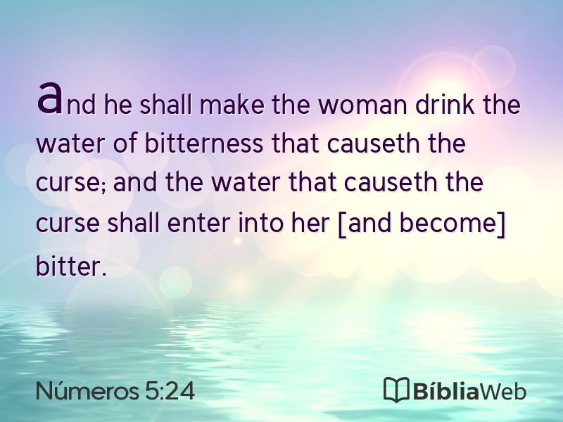 Números 5:24 em imagem para compartilhar