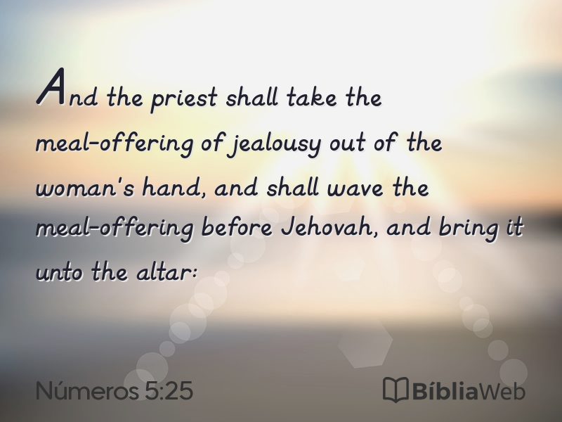 Números 5:25 em imagem para compartilhar