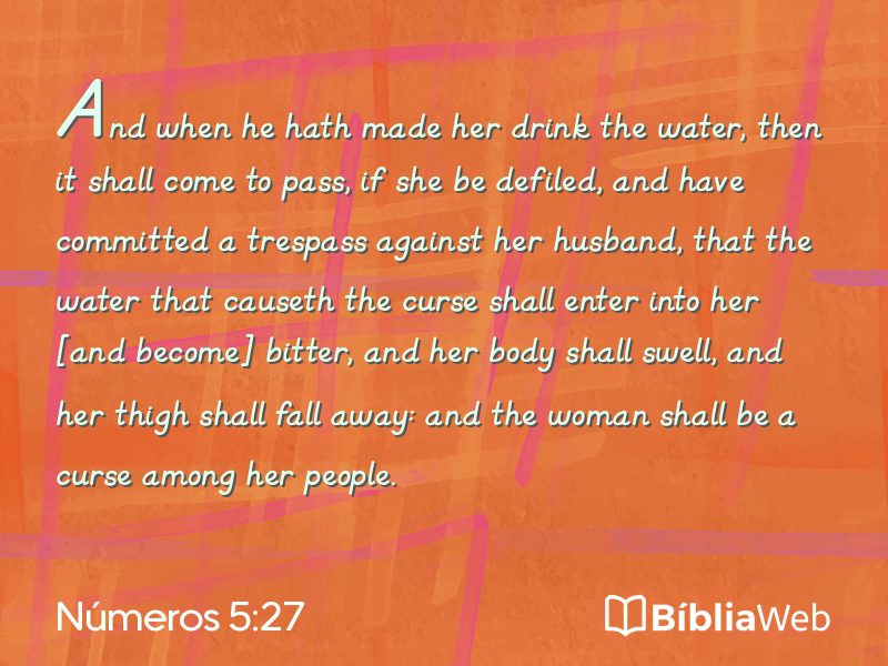 Números 5:27 em imagem para compartilhar