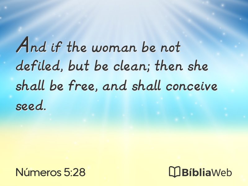 Números 5:28 em imagem para compartilhar
