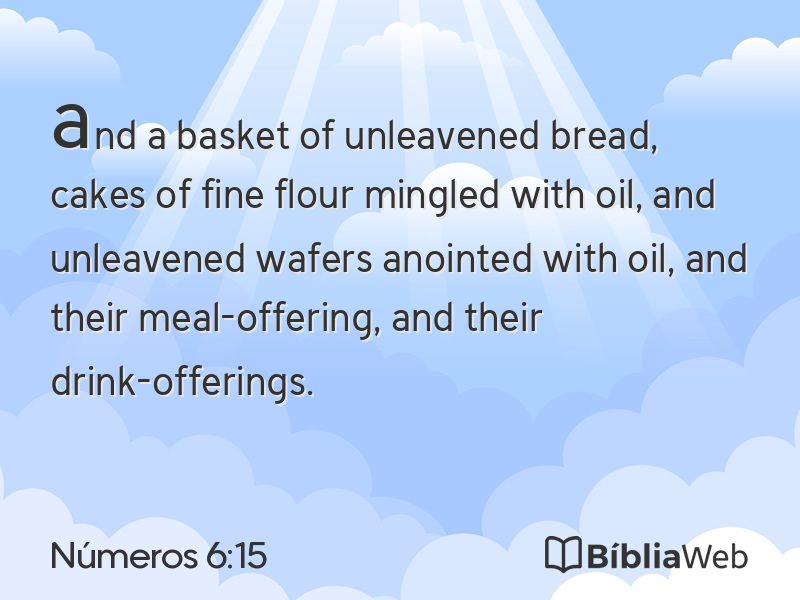 Números 6:15 em imagem para compartilhar