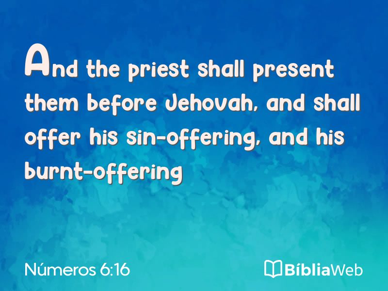 Números 6:16 em imagem para compartilhar